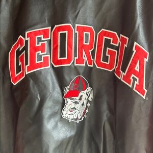 Vintage 1990s Steve & Barry's Georgia Black and Red Varsity Jacket